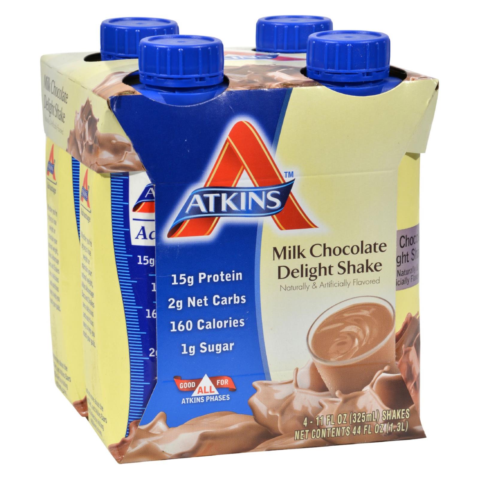 Atkins, Atkins Advantage RTD Shake Milk Chocolate Delight - 11 fl oz Each / Pack of 4