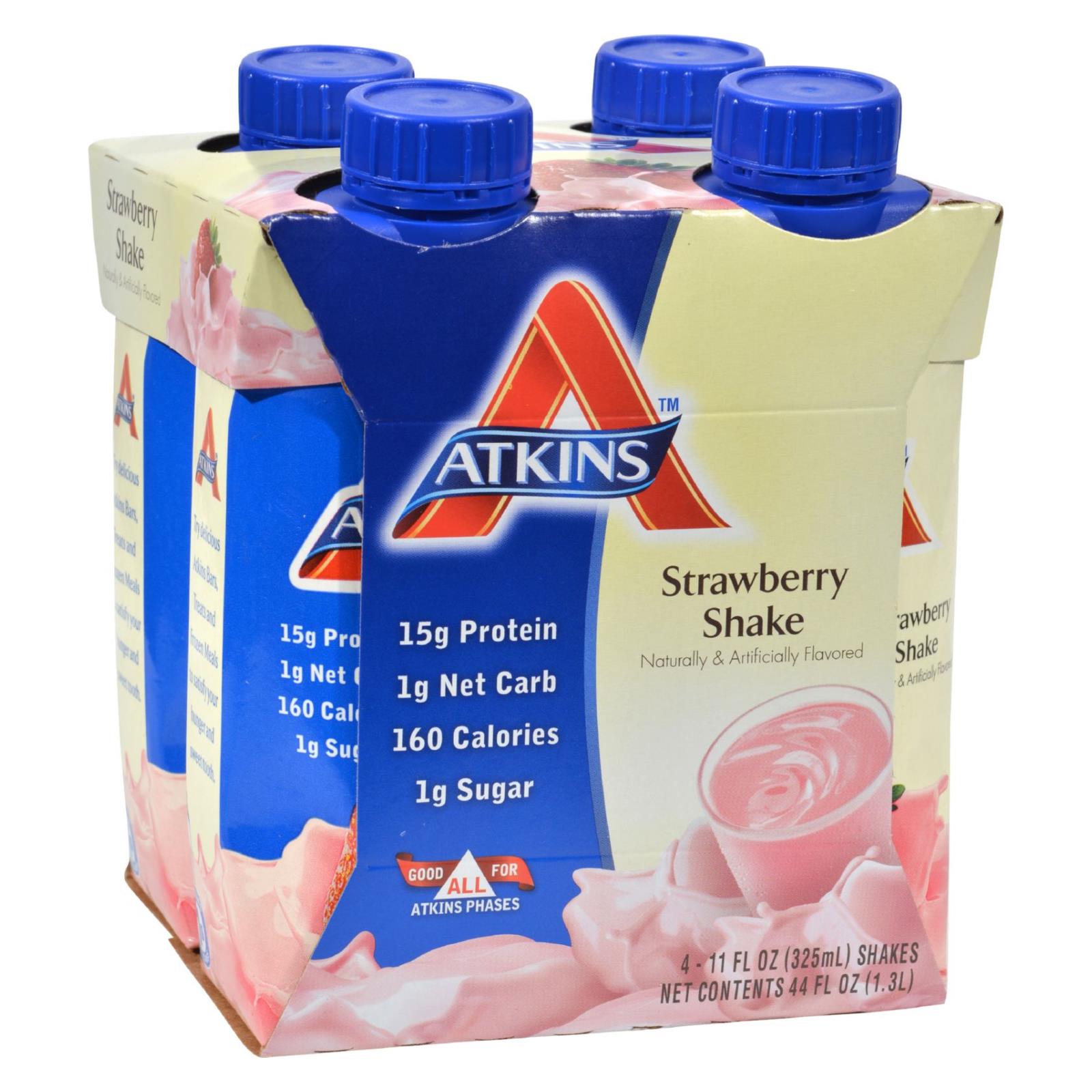 Atkins, Atkins Advantage RTD Shake Strawberry - 11 fl oz Each / Pack of 4