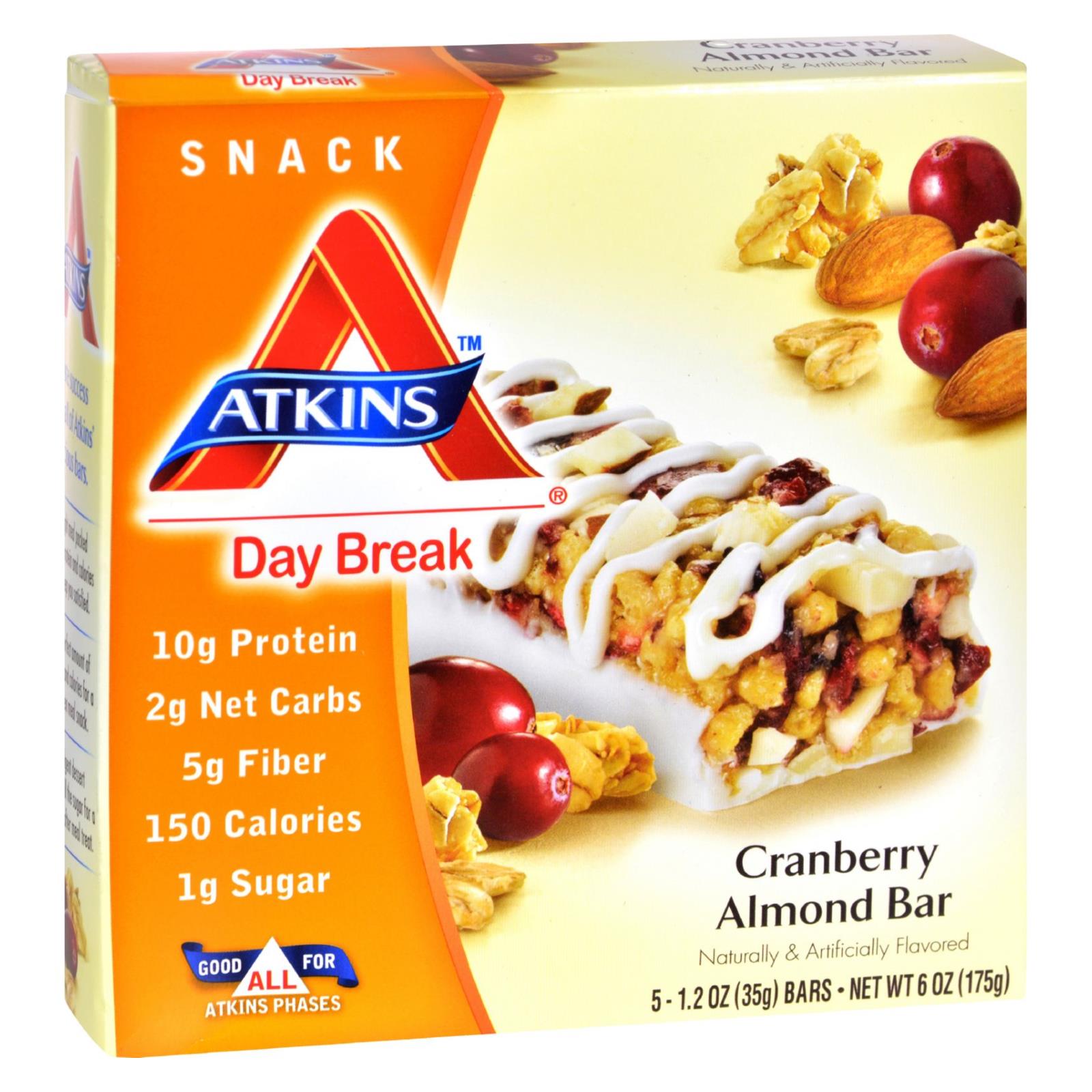 Atkins, Atkins Day Break Bar Cranberry Almond - 5 Bars