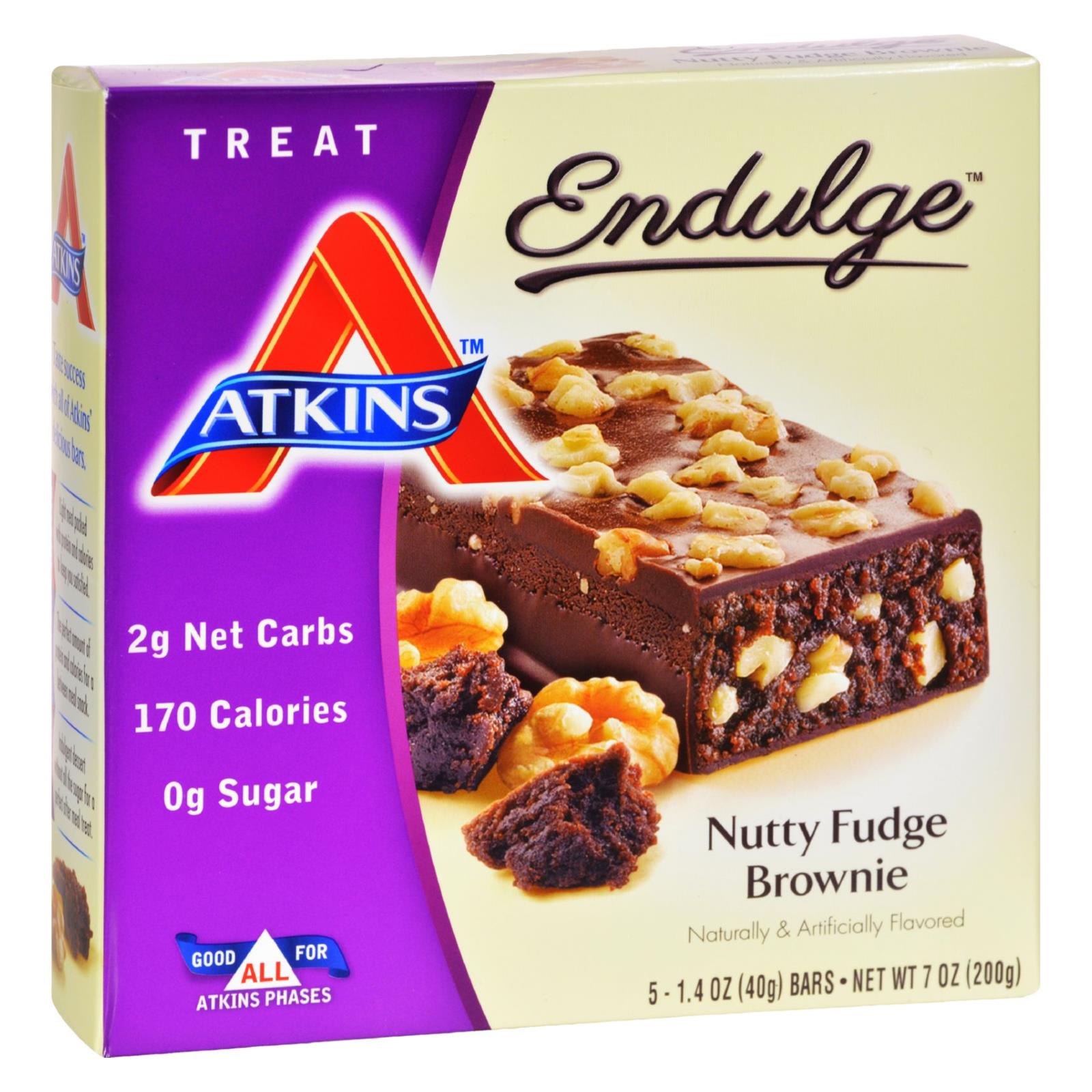 Atkins, Atkins Endulge Bar Nutty Fudge Brownie - 5 Bars