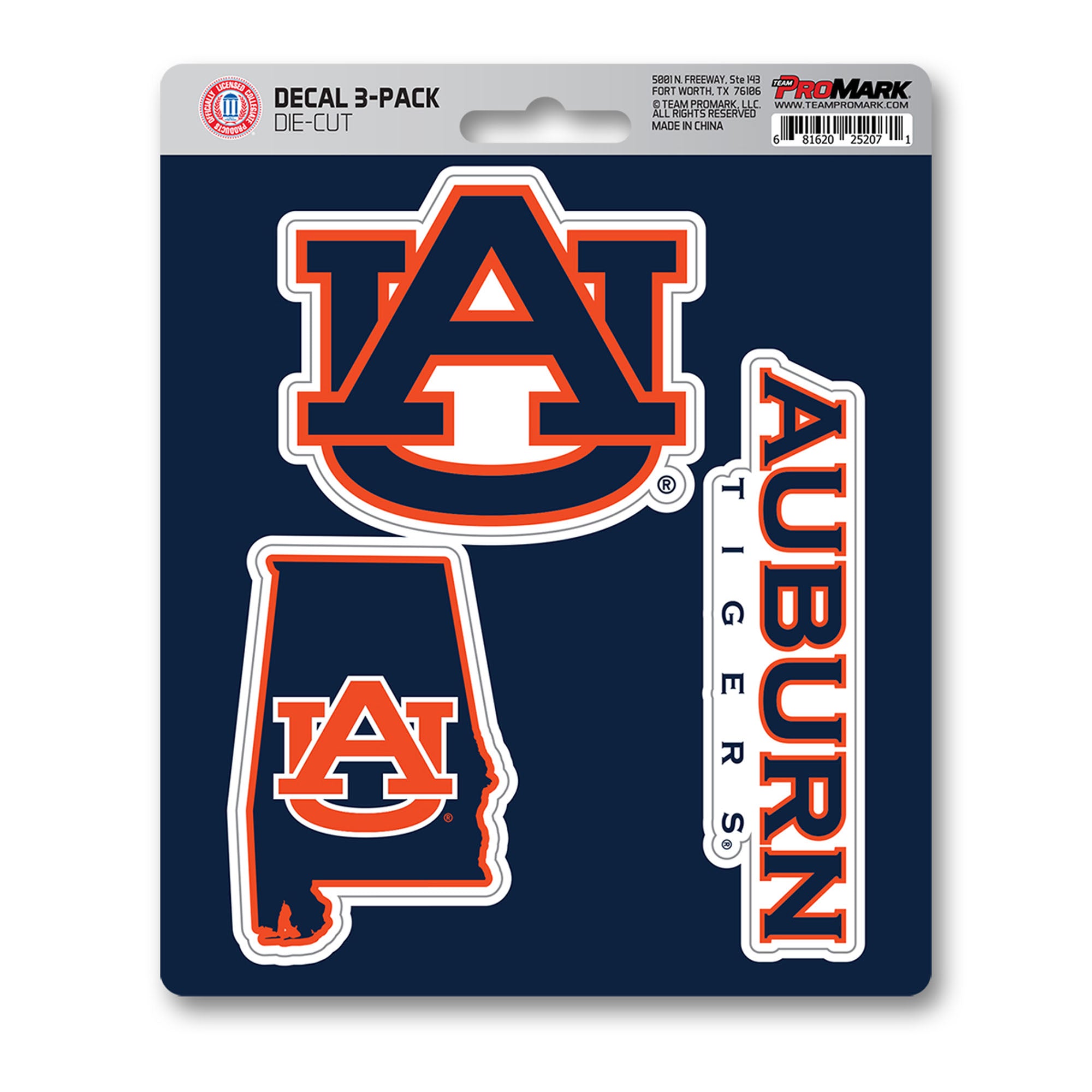 FANMATS, Auburn University 3 Piece Decal Sticker Set