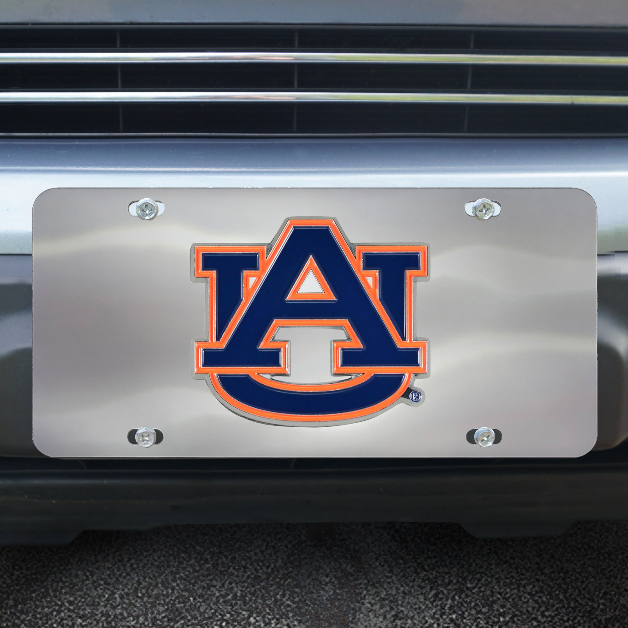 FANMATS, Auburn University 3D Stainless Steel License Plate