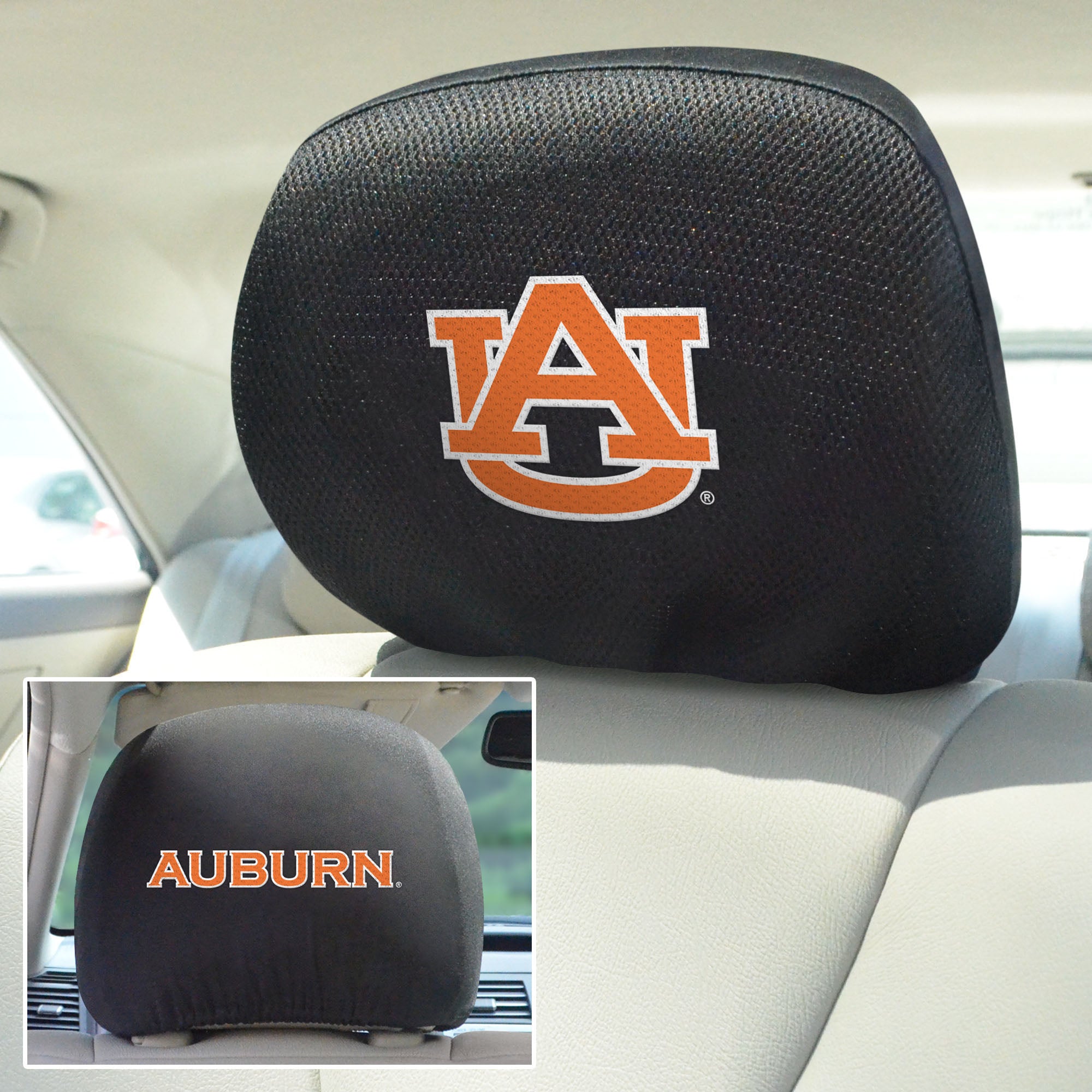 FANMATS, Auburn University Embroidered Head Rest Cover Set - 2 Pieces