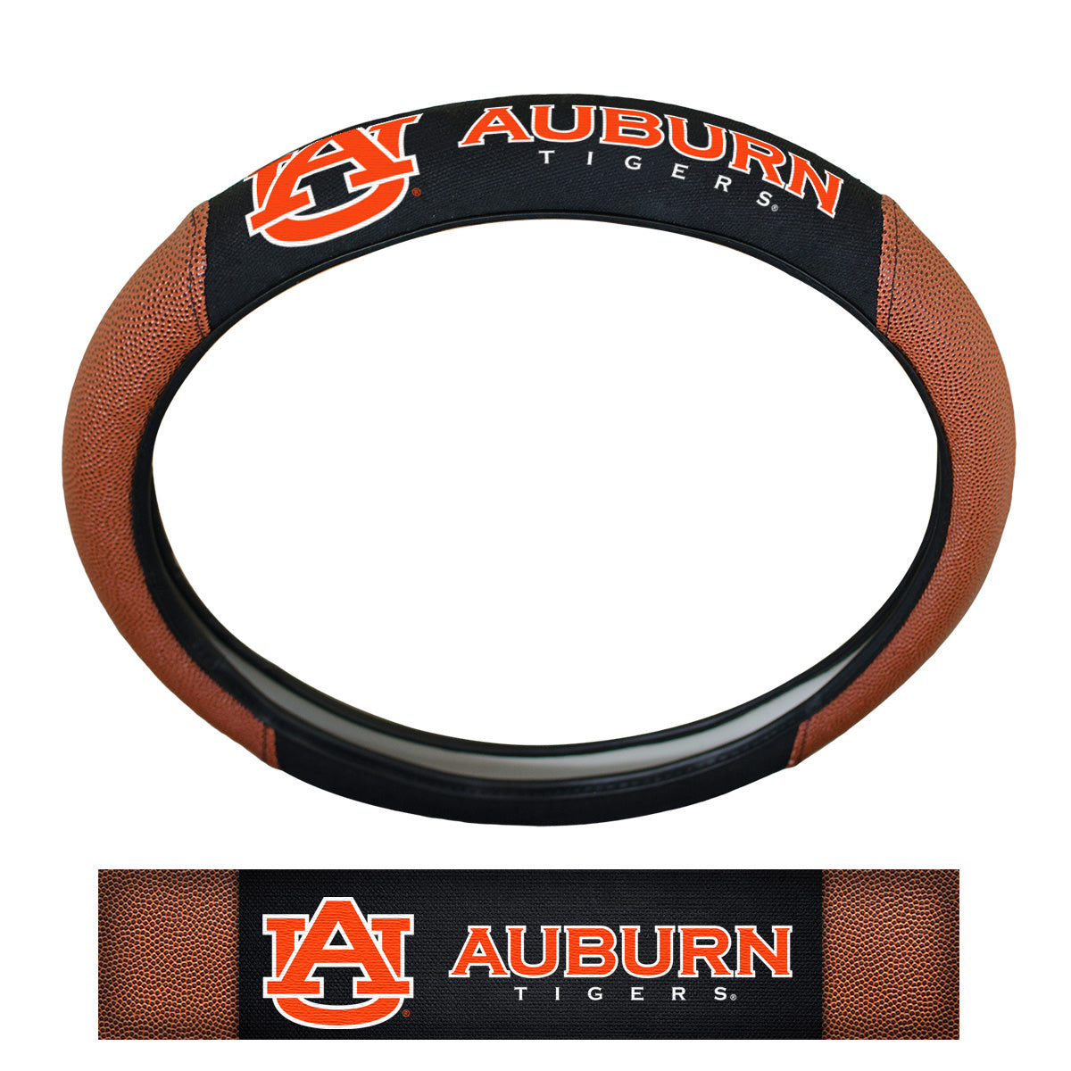 FANMATS, Auburn University Football Grip Steering Wheel Cover 15" Diameter