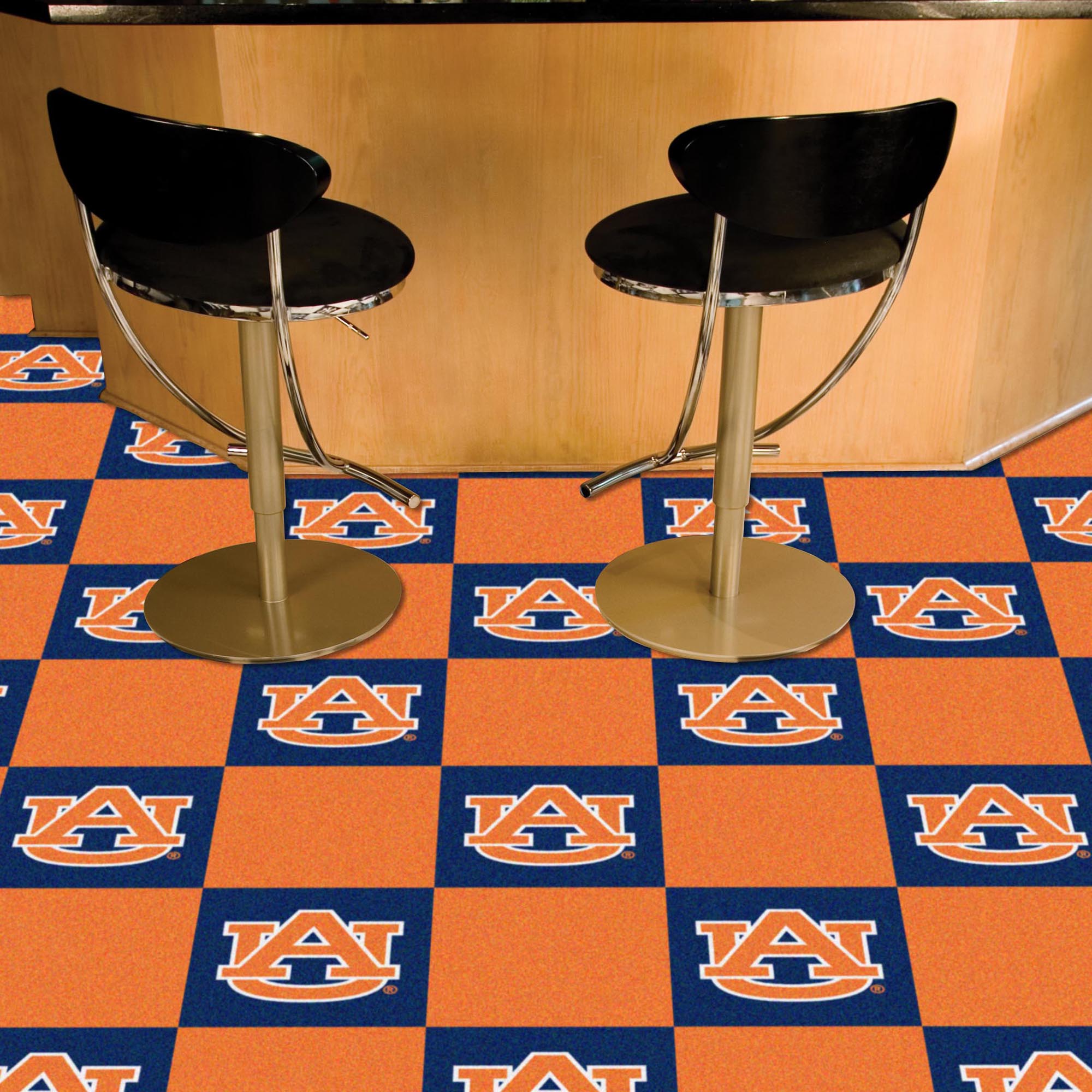 FANMATS, Auburn University Team Carpet Tiles - 45 Sq Ft.