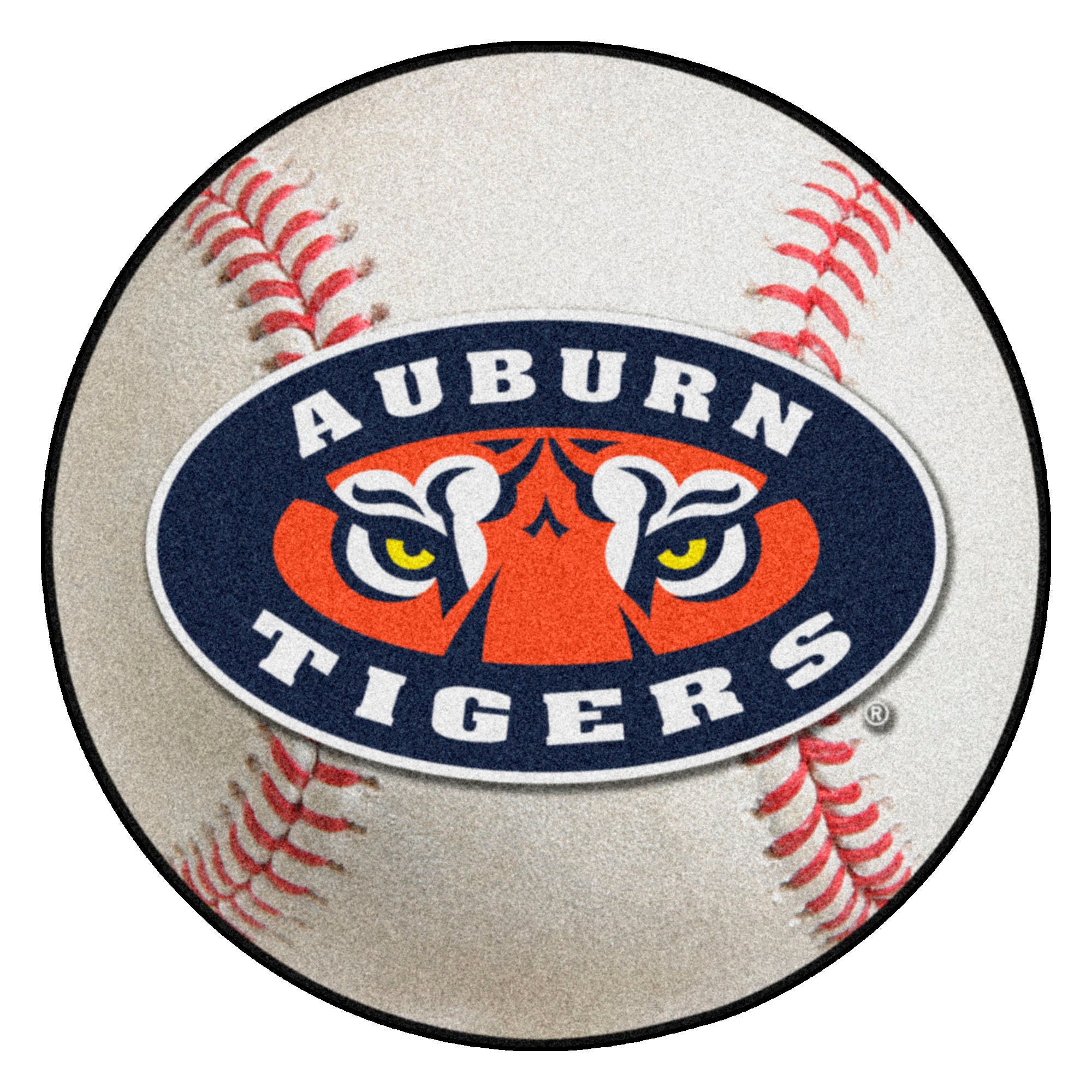 FANMATS, Auburn University Tiger Eyes Baseball Rug - 27in. Diameter