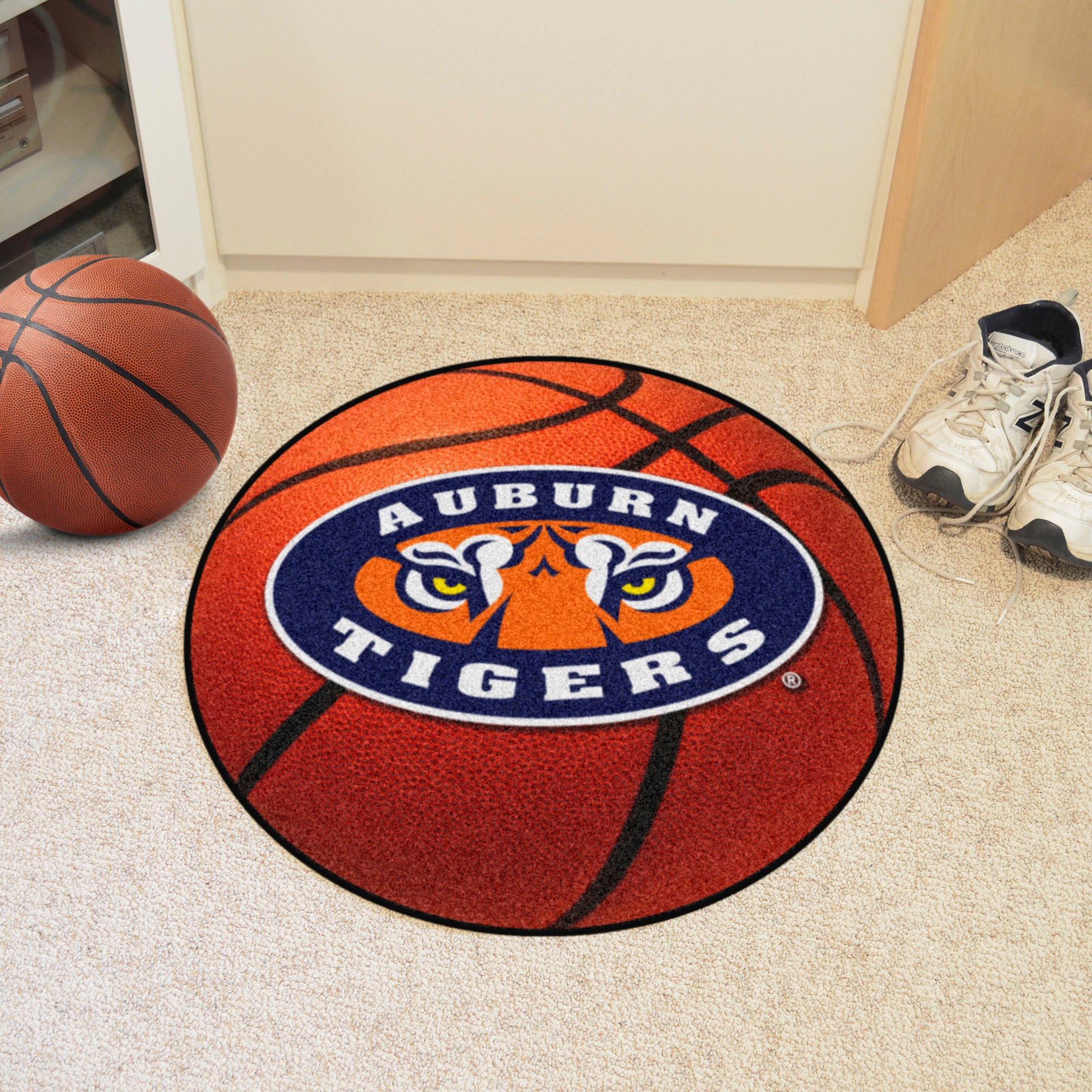 FANMATS, Auburn University Tiger Eyes Basketball Rug