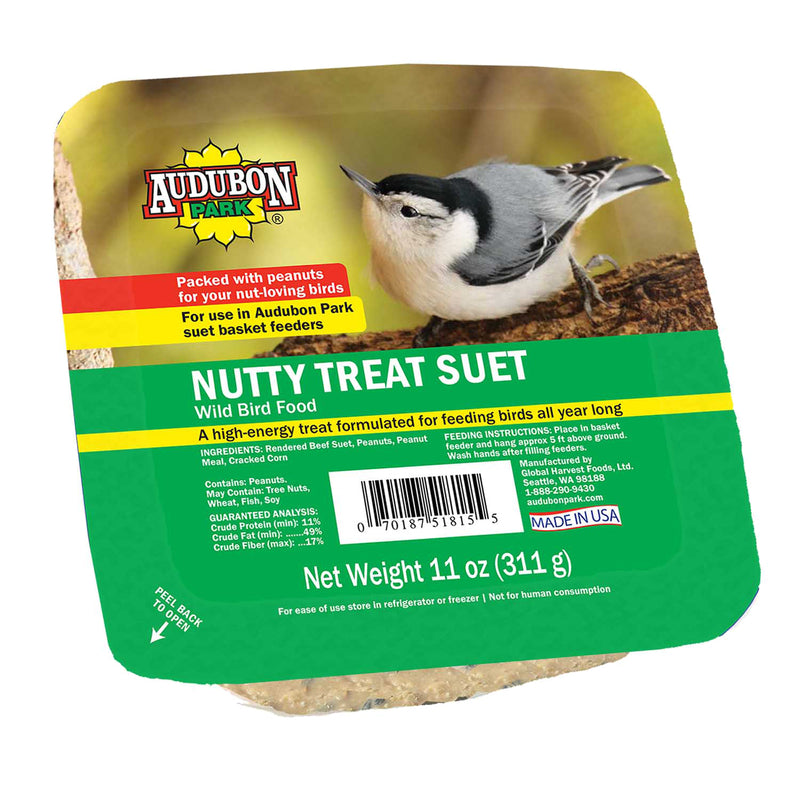 GLOBAL HARVEST FOODS LTD, Audubon Park 51815 11 Oz Nutty Treat Audubon Park Suet Cakes (Pack of 12)