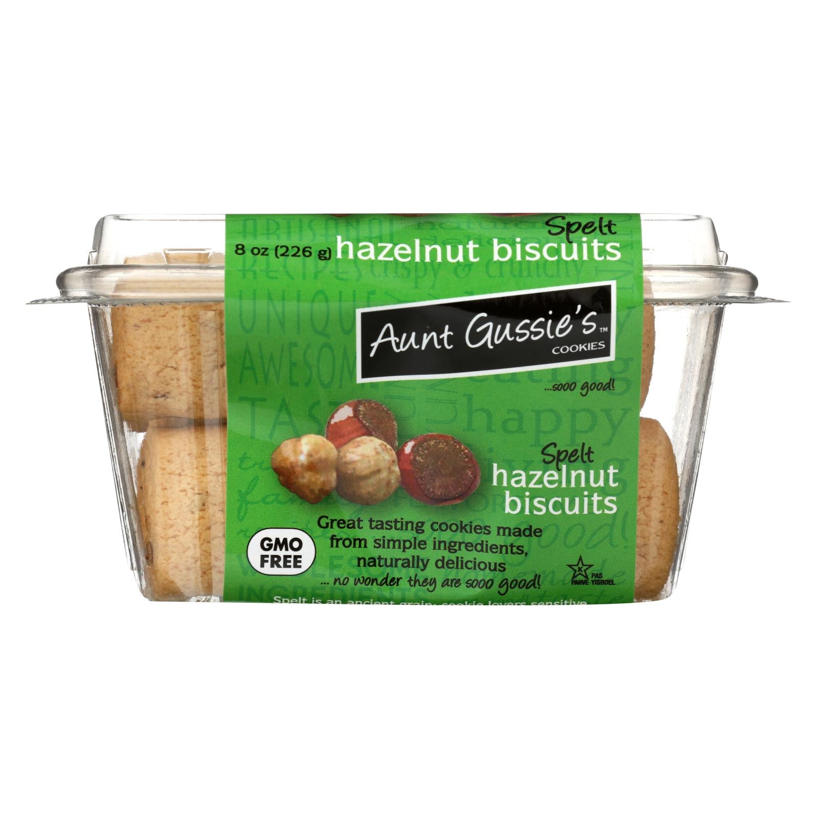 Aunt Gussie'S, Aunt Gussie's Biscuits - Sugar Free Hazelnut - Case of 8 - 8 oz. (Pack of 8)