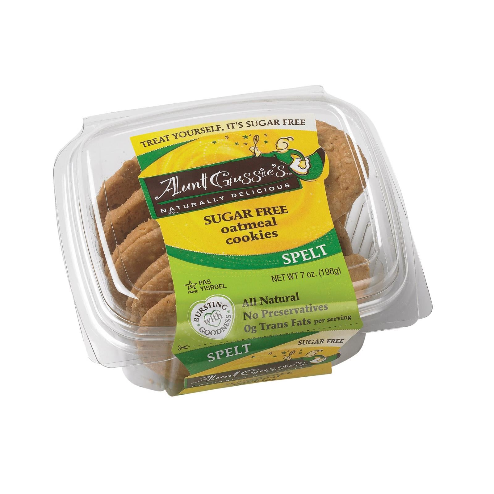 Aunt Gussie'S, Aunt Gussie's Cookies - Sugar Free Oatmeal - Case of 8 - 7 oz. (Pack of 8)
