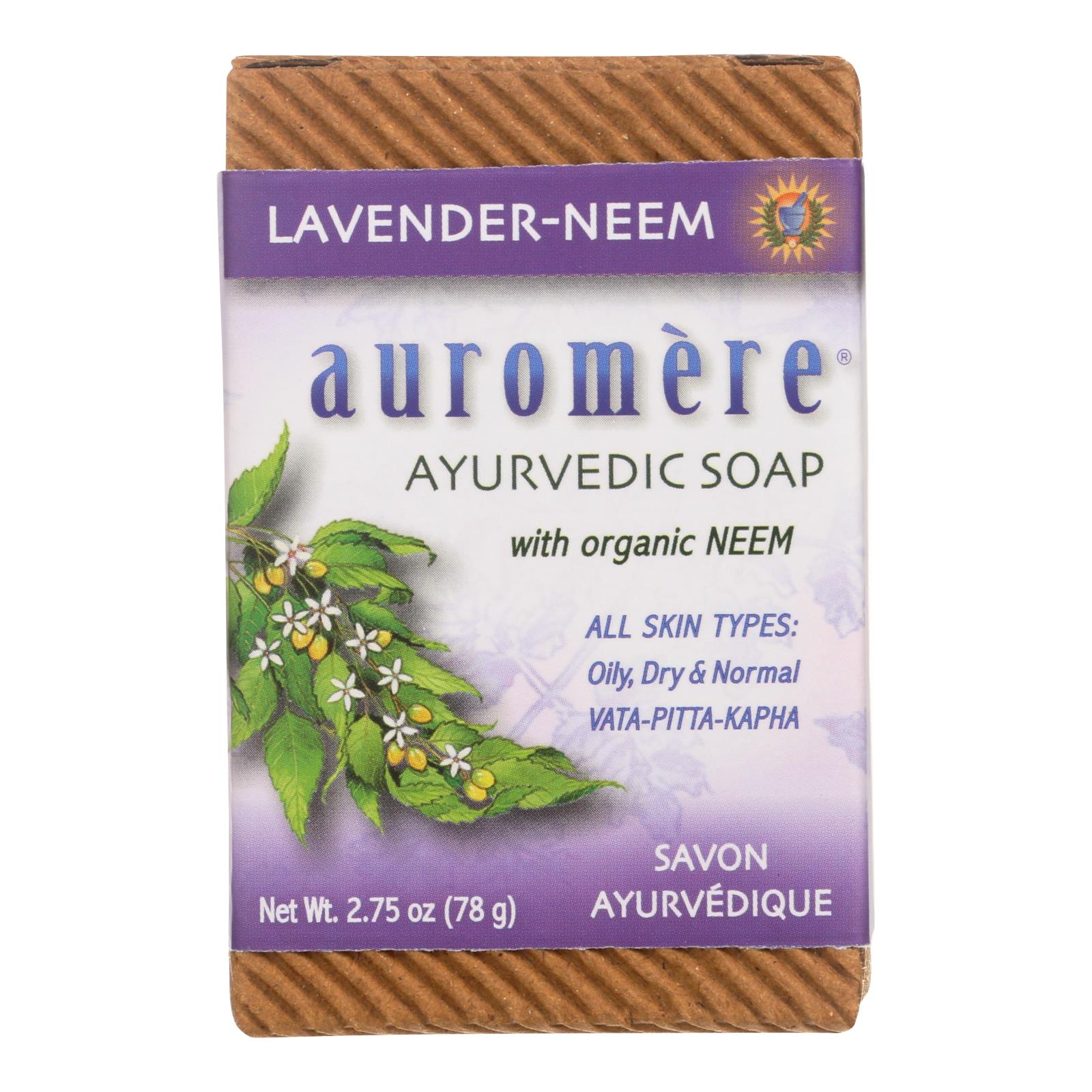 Auromere, Auromere Bar Soap - Ayurvedic Lavender Neem - 2.75 oz