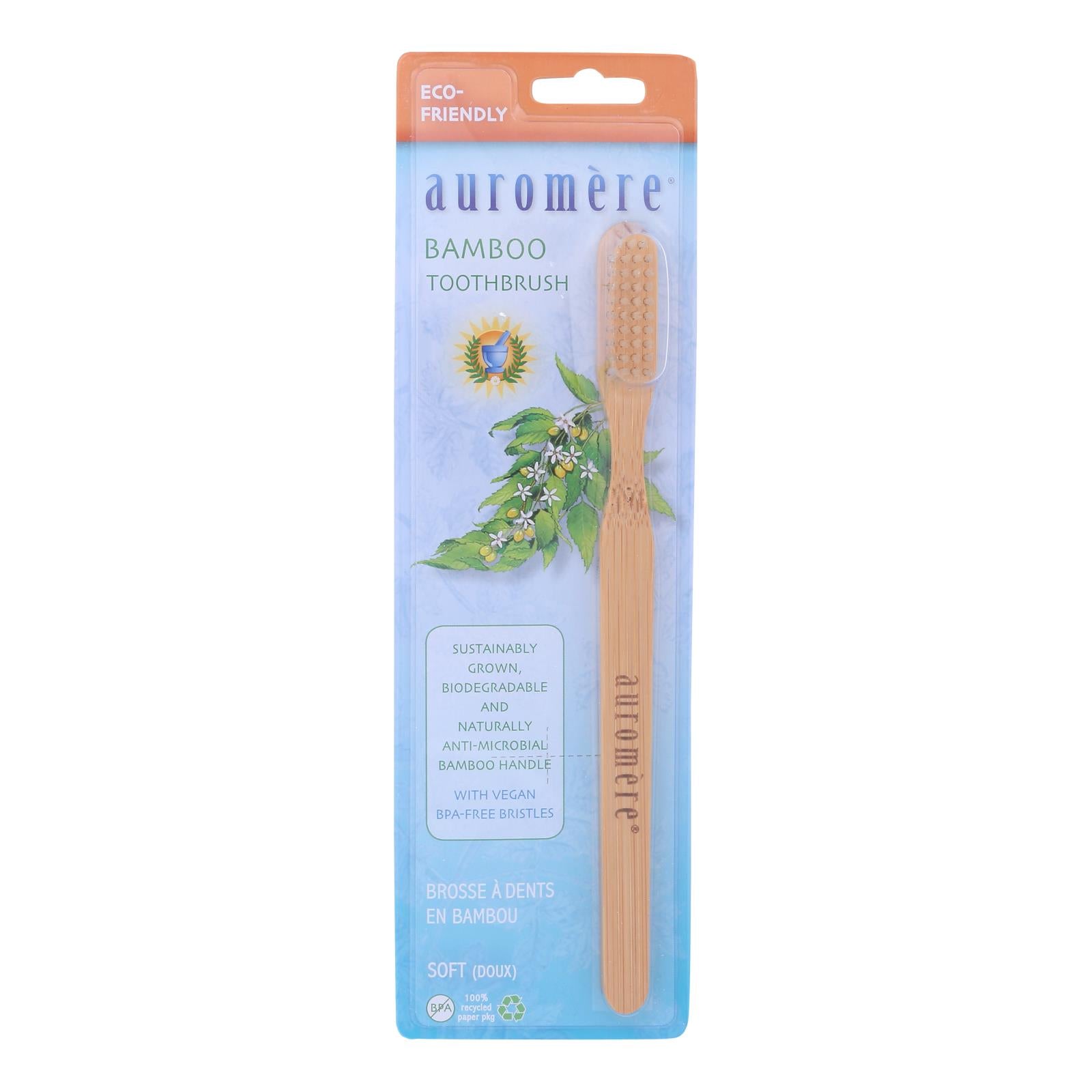 Auromere, Auromere - Tbrush Bamboo - Case of 6 - 1 CT (Pack of 6)