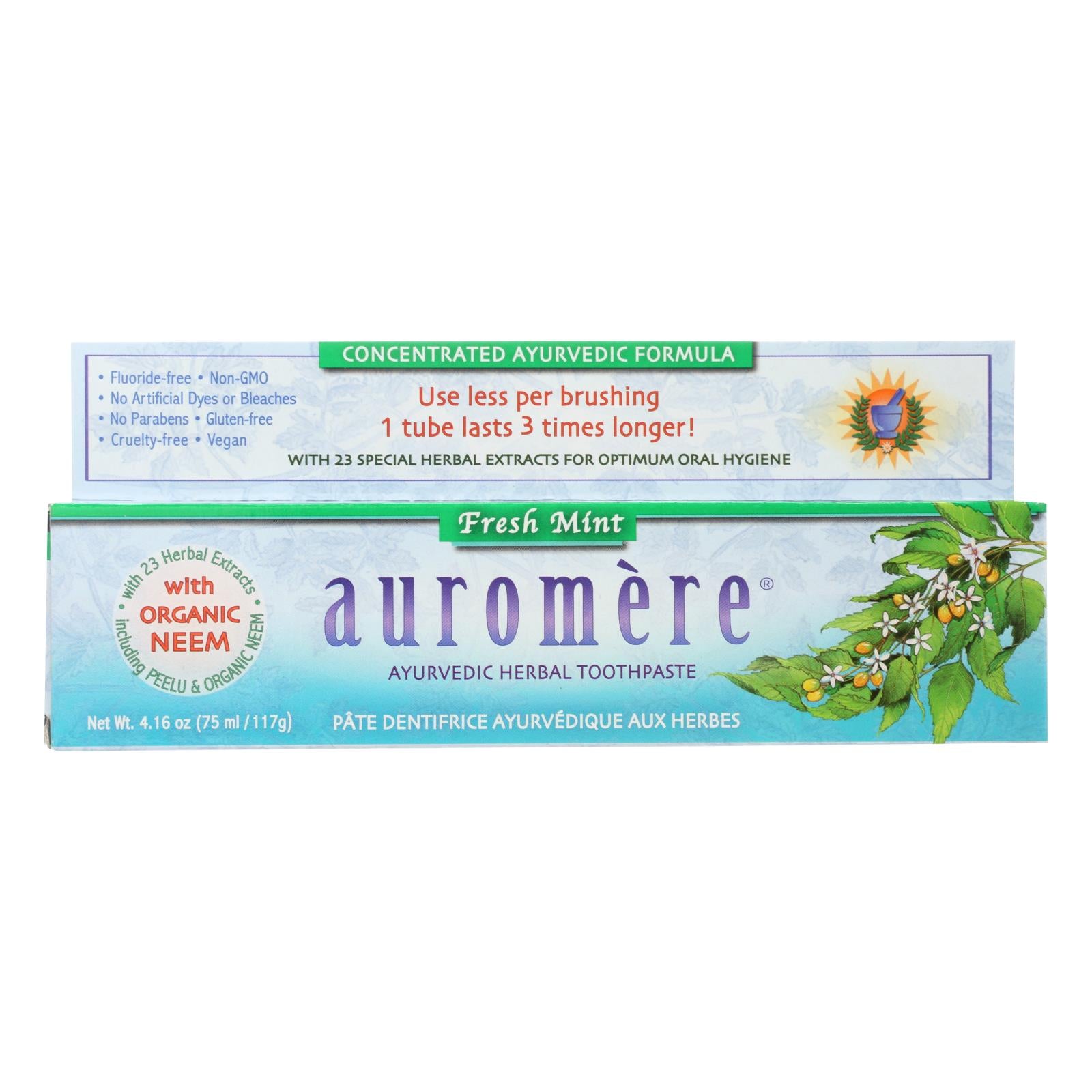 Auromere, Auromere Toothpaste - Fresh Mint - Case of 1 - 4.16 oz.