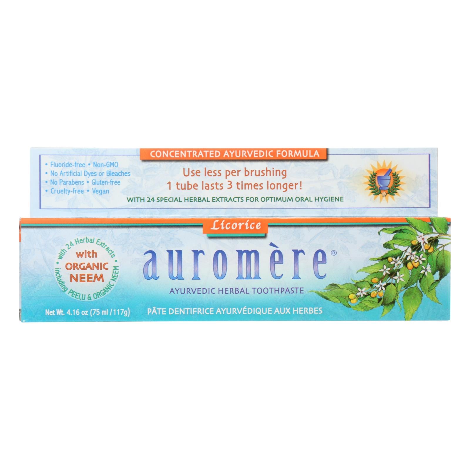 Auromere, Auromere Toothpaste - Licorice - Case of 1 - 4.16 oz.
