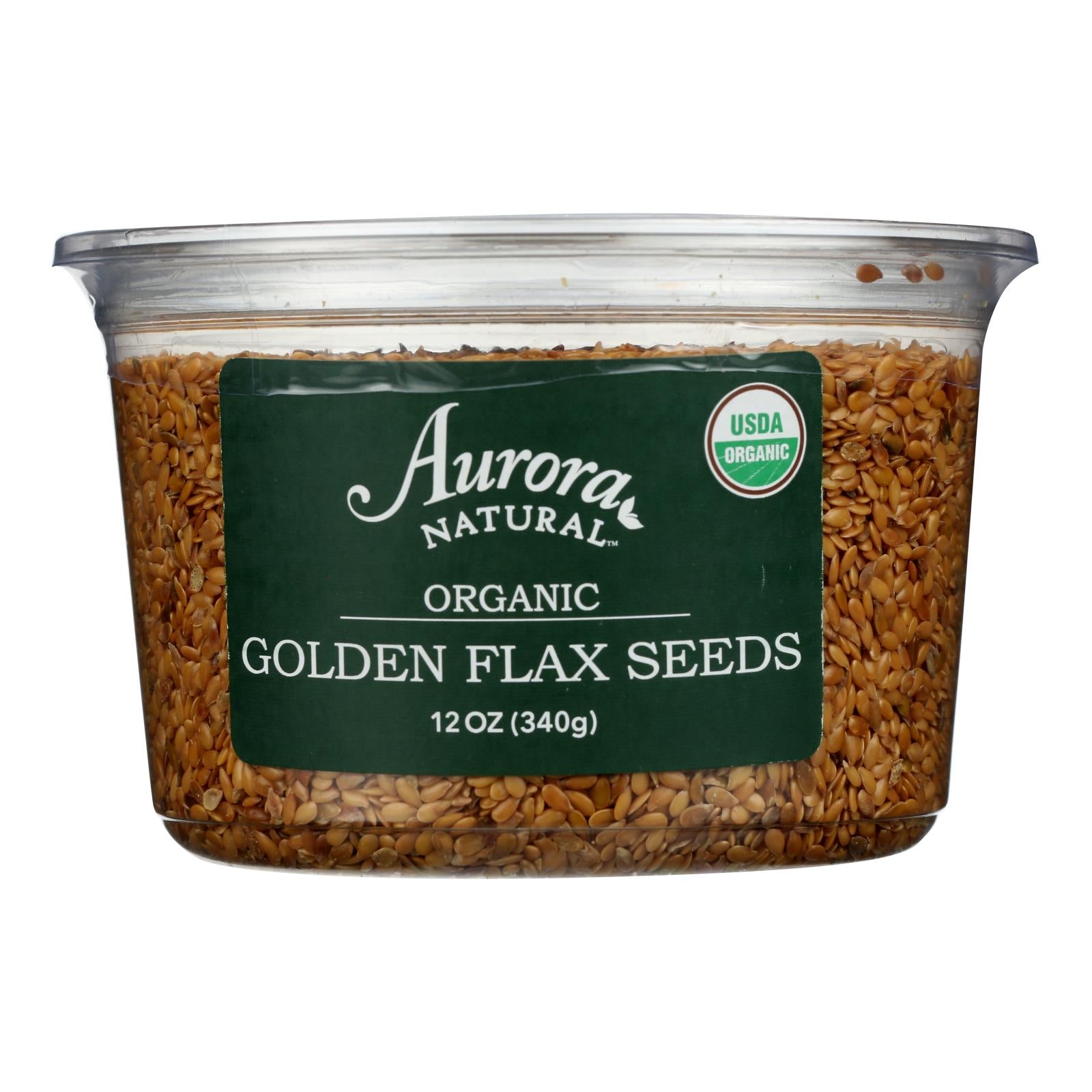 Aurora Natural Products, Aurora Natural - Flax Seed Organic Golden - Case of 12-12 OZ (Pack of 12)