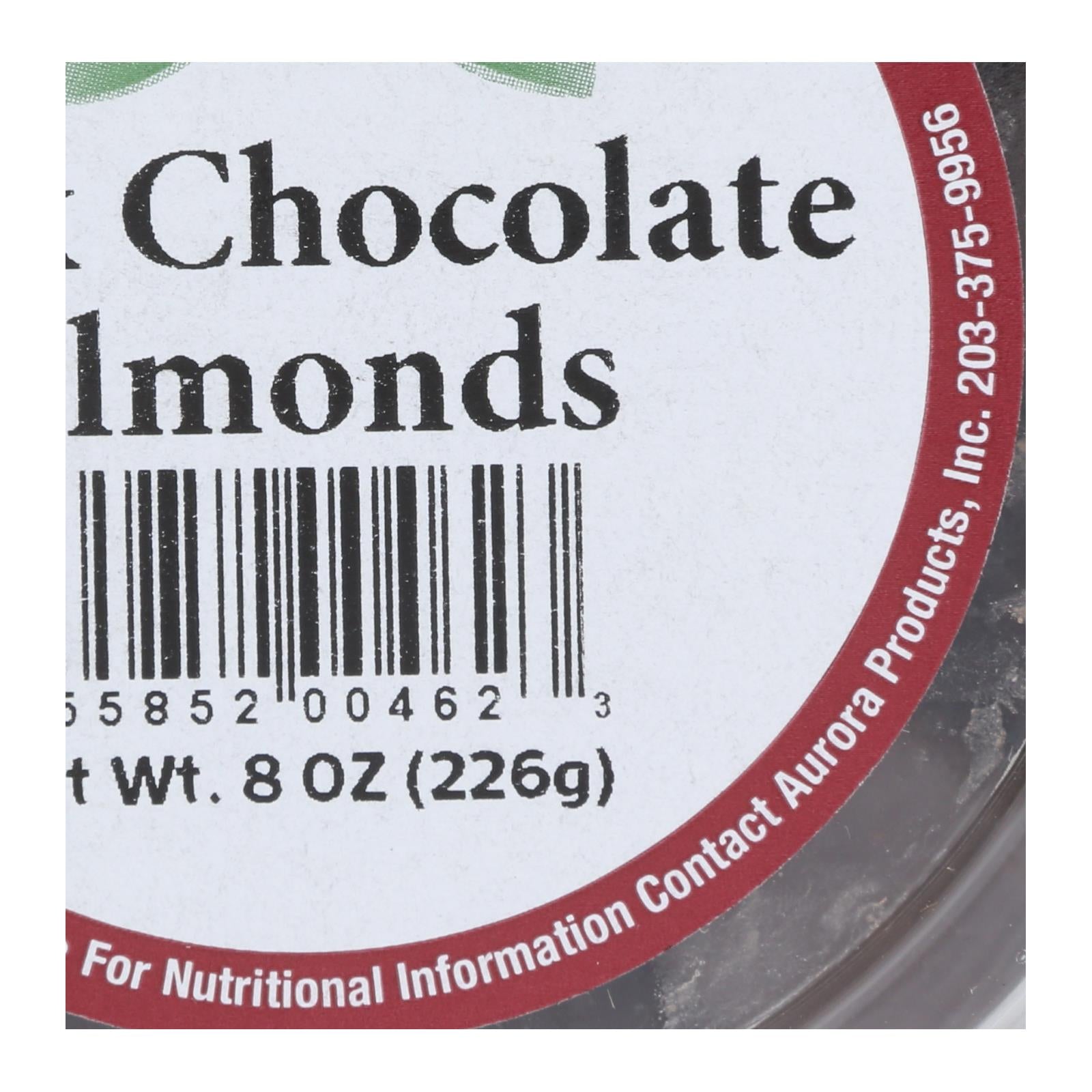 Aurora Natural Products, Aurora Natural Products - Caramel Cup Almonds Dark Chocolate - Case of 12 - 8 OZ (Pack of 12)