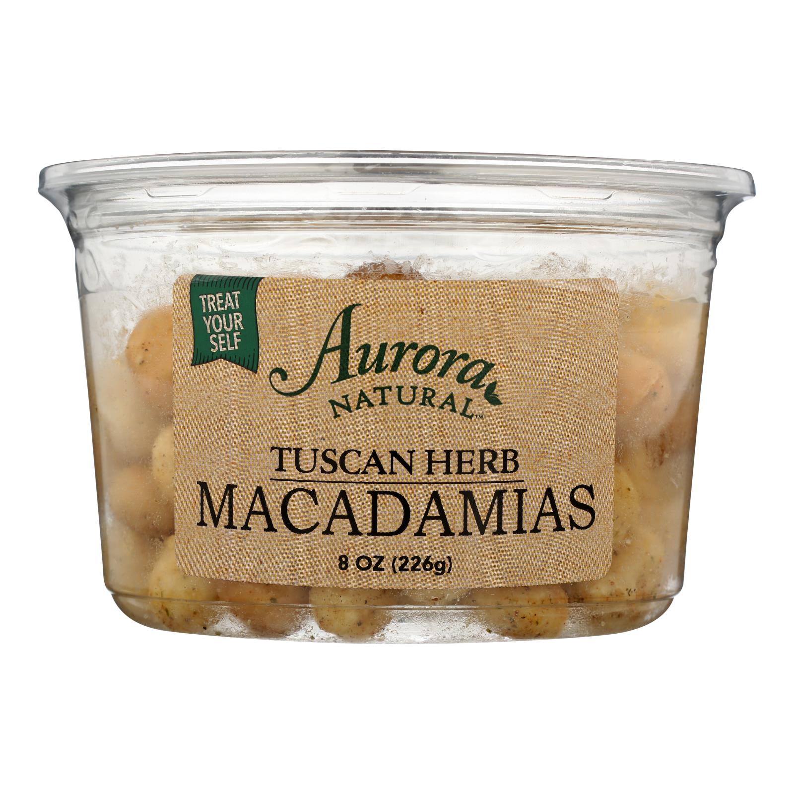 Aurora Natural Products, Aurora Natural Products - Macadamia Nuts Tuscan Herbal - Case of 12 - 8 OZ (Pack of 12)