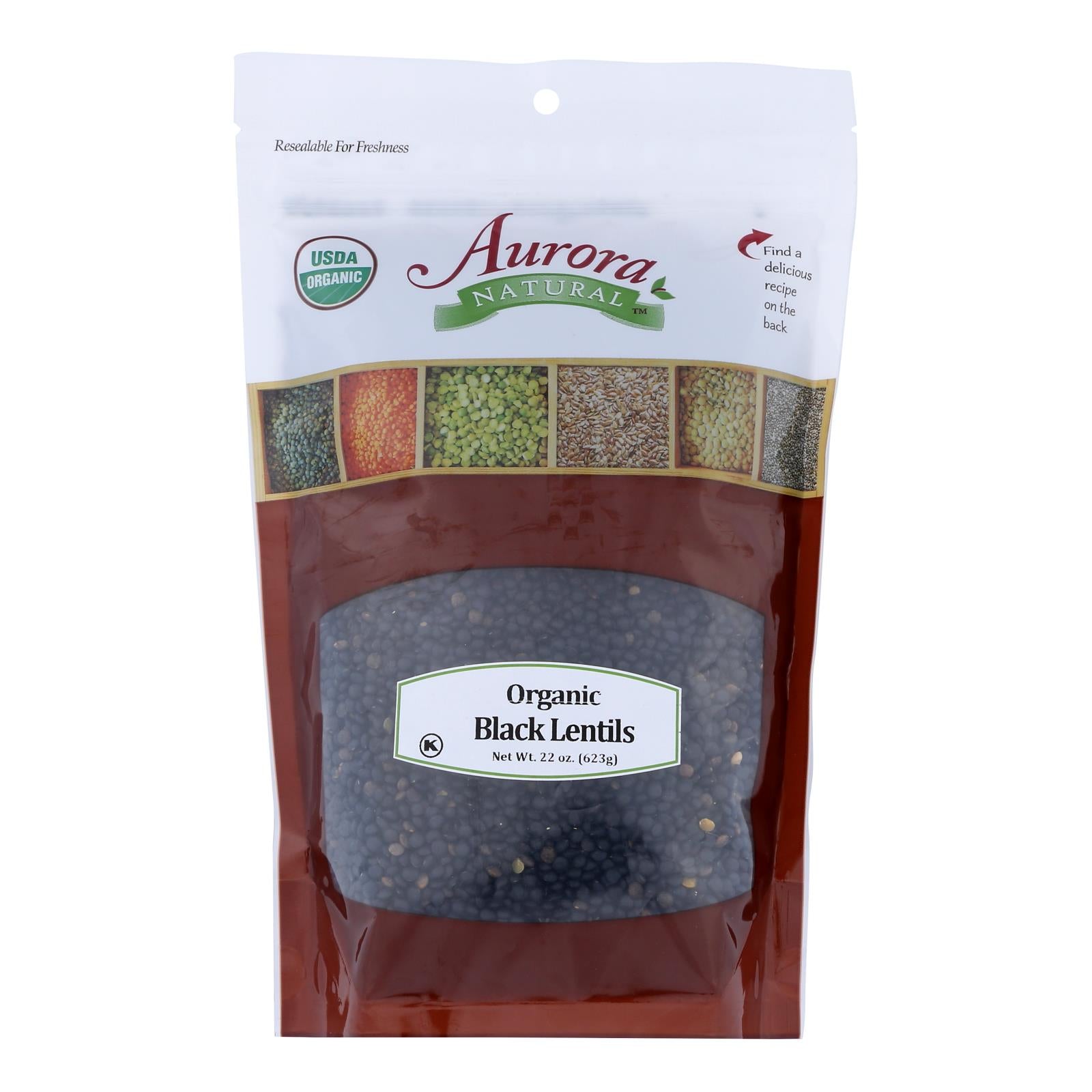 Aurora Natural Products, Aurora Natural Products - Organic Lentils - Black - Case of 10 - 22 oz. (Pack of 10)