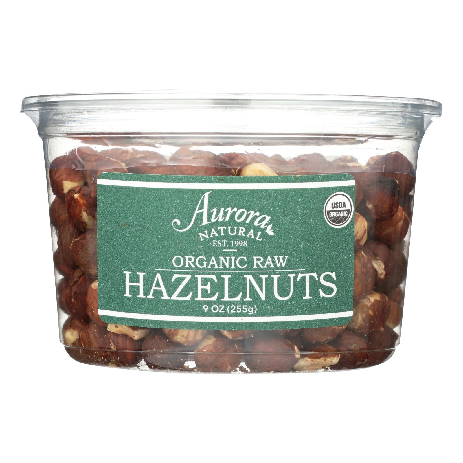 Aurora Natural Products, Aurora Natural Products - Organic Raw Hazelnuts - Case of 12 - 9 oz. (Pack of 12)