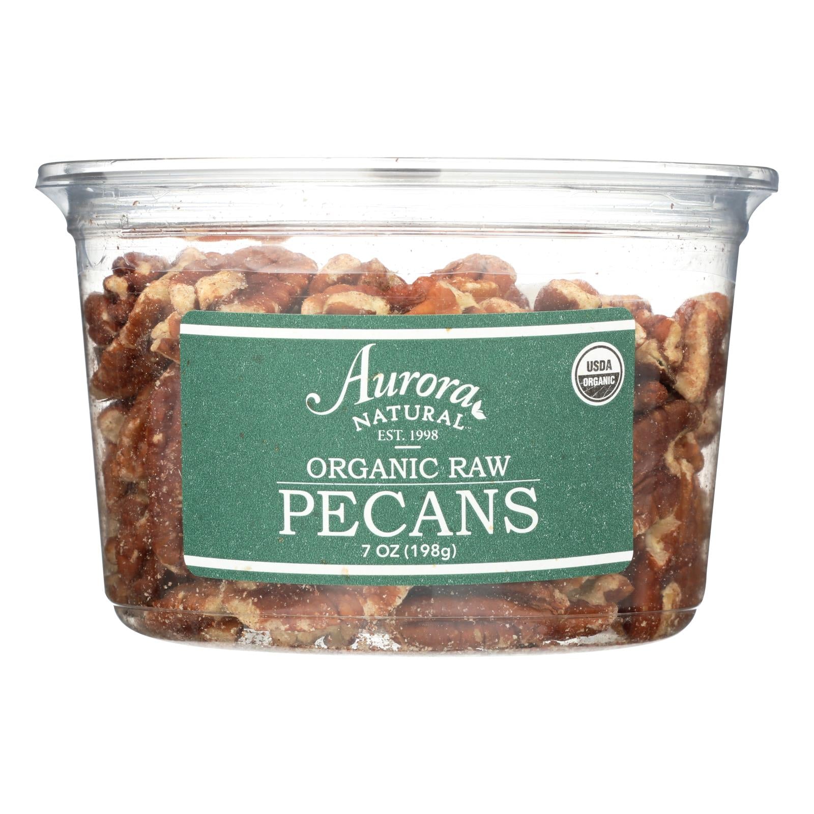 Aurora Natural Products, Aurora Natural Products - Organic Raw Pecans - Case of 12 - 7 oz. (Pack of 12)
