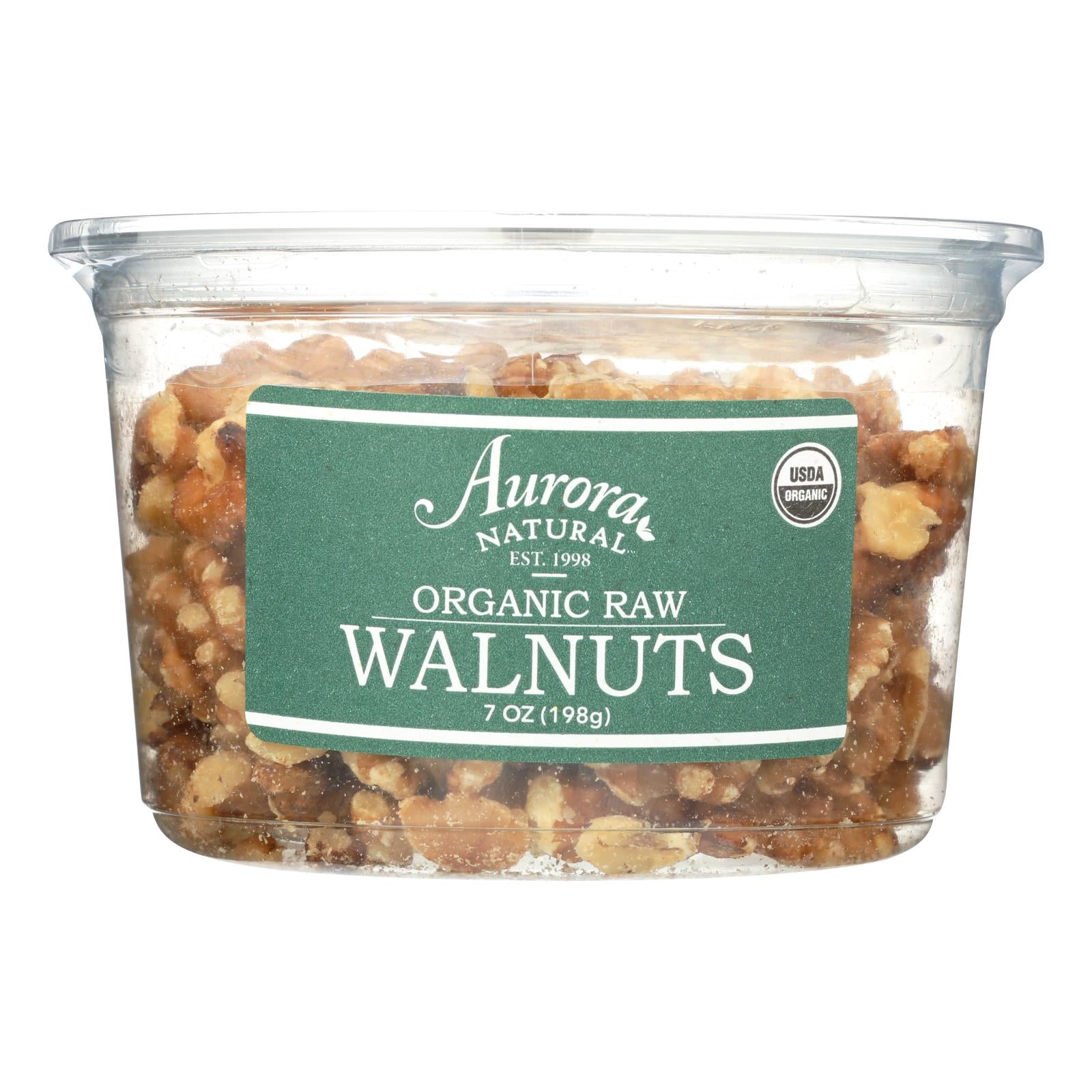 Aurora Natural Products, Aurora Natural Products - Organic Raw Walnuts - Case of 12 - 7 oz. (Pack of 12)