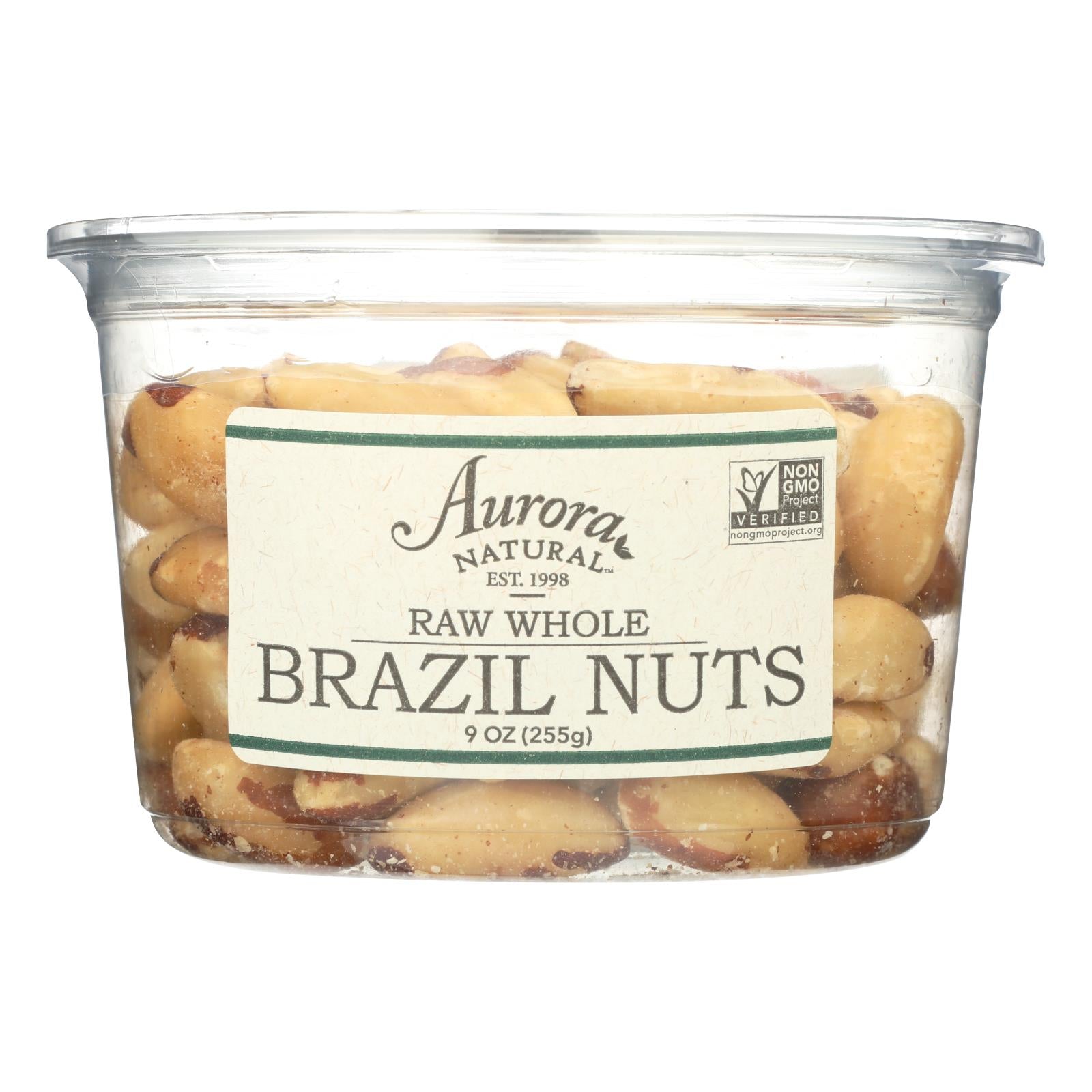 Aurora Natural Products, Aurora Natural Products - Raw Whole Brazil Nuts - Case of 12 - 9 oz. (Pack of 12)