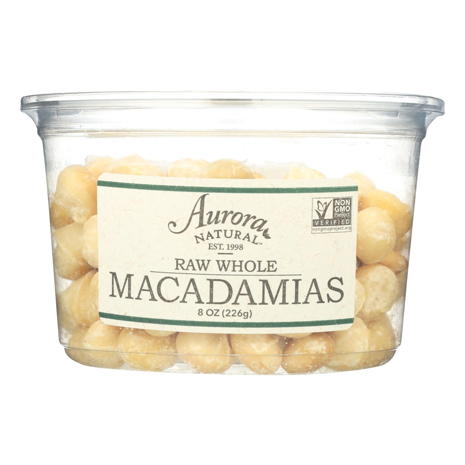 Aurora Natural Products, Aurora Natural Products - Raw Whole Macadamias - Case of 12 - 8 oz. (Pack of 12)