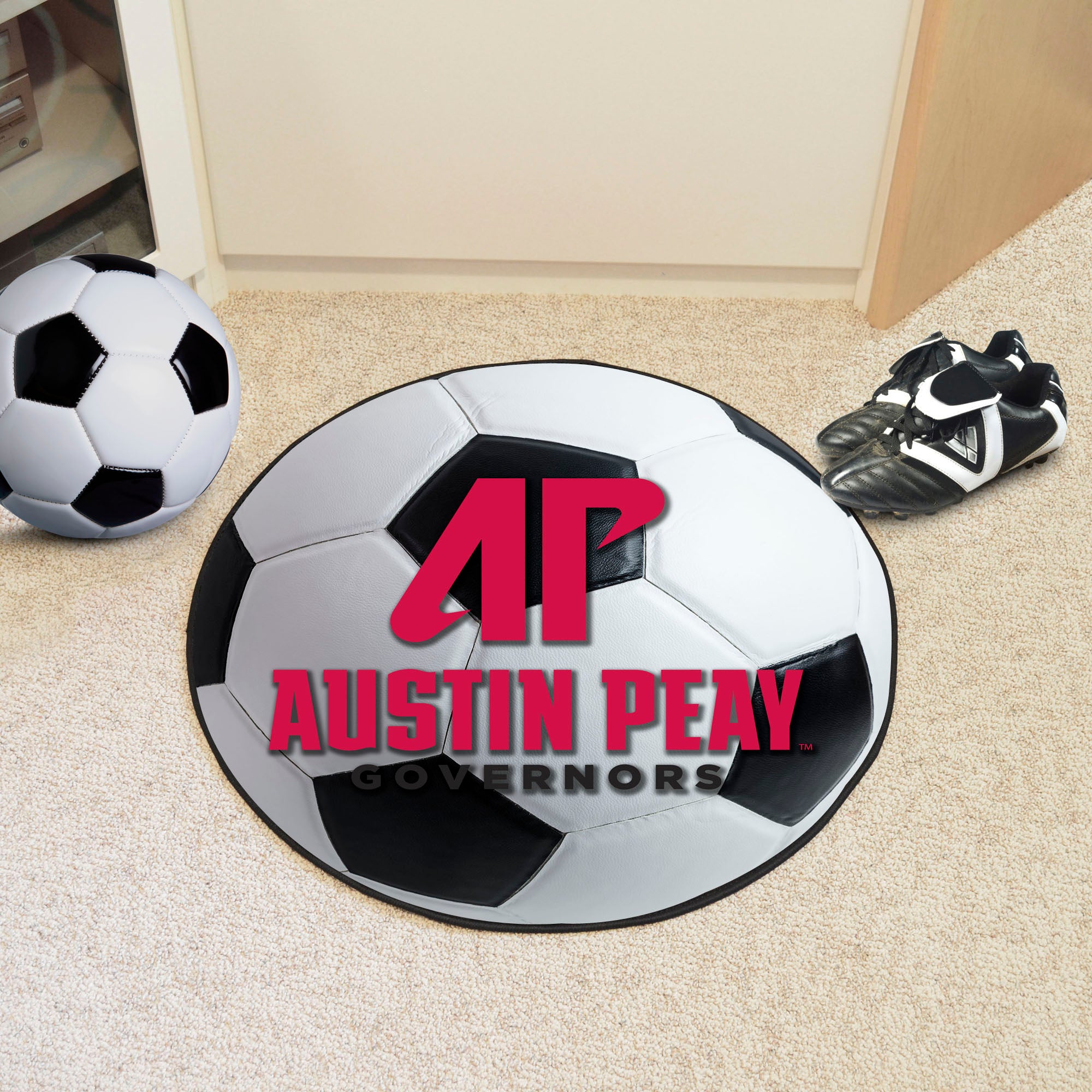 FANMATS, Austin Peay State University Soccer Ball Rug - 27in. Diameter