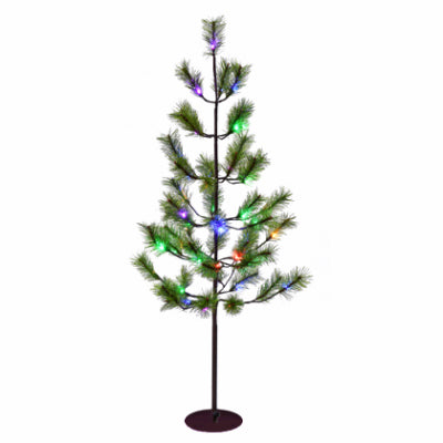 Ledup Manufacturing Group Ltd, Australian Pine LED Tree, Twinkling Multi-Color LED Lights, 4-Ft.