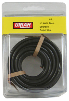 Uriah Products, Automotive Wire, Insulation, Black, 10 AWG, 8-Ft.
