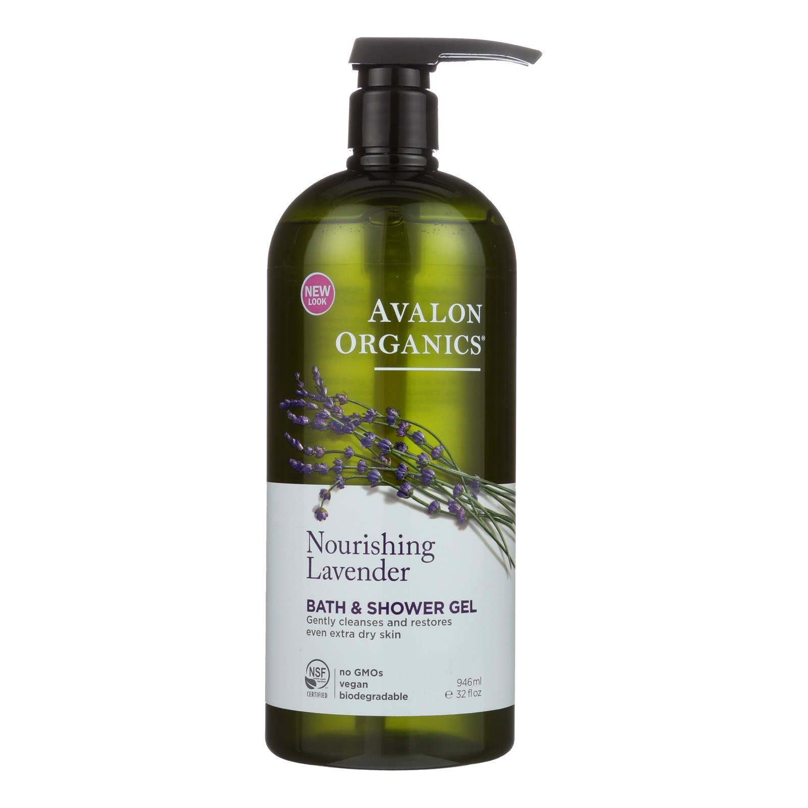 Avalon, Avalon Organics Bath and Shower Gel Lavender - 32 fl oz
