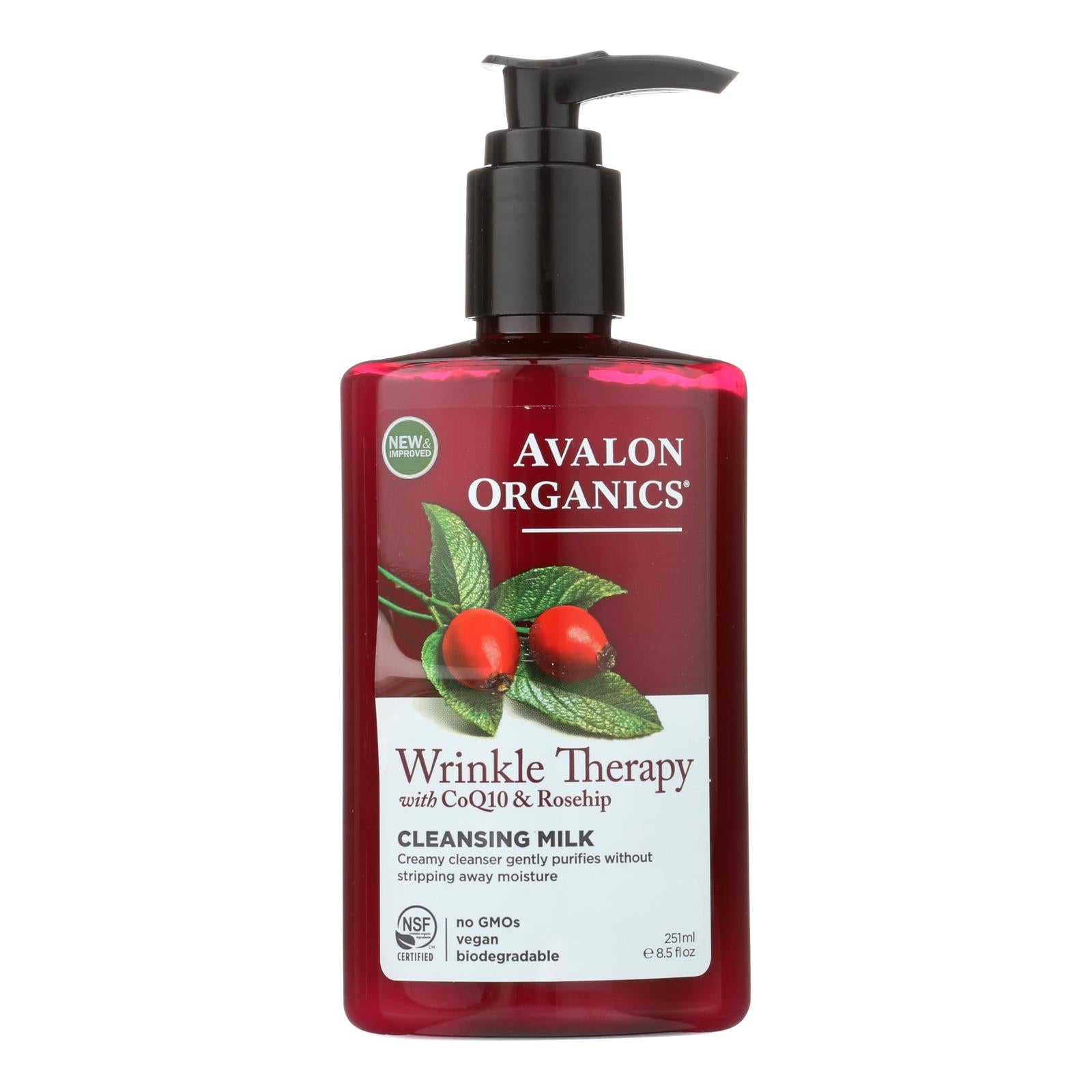 Avalon, Avalon Organics CoQ10 Facial Cleansing Milk - 8.5 fl oz