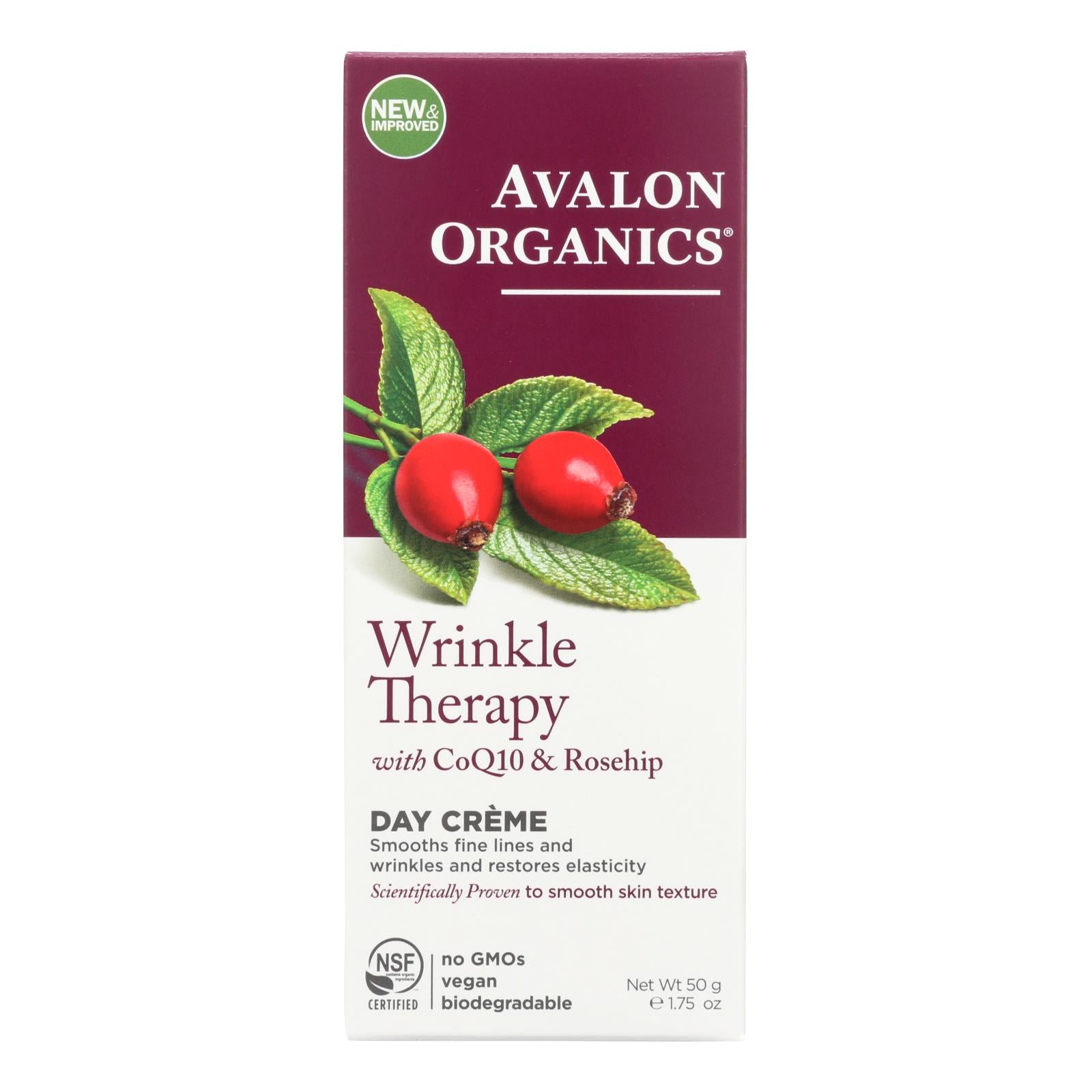 Avalon, Avalon Organics CoQ10 Repair Wrinkle Defense Creme SPF 15 - 1.75 oz