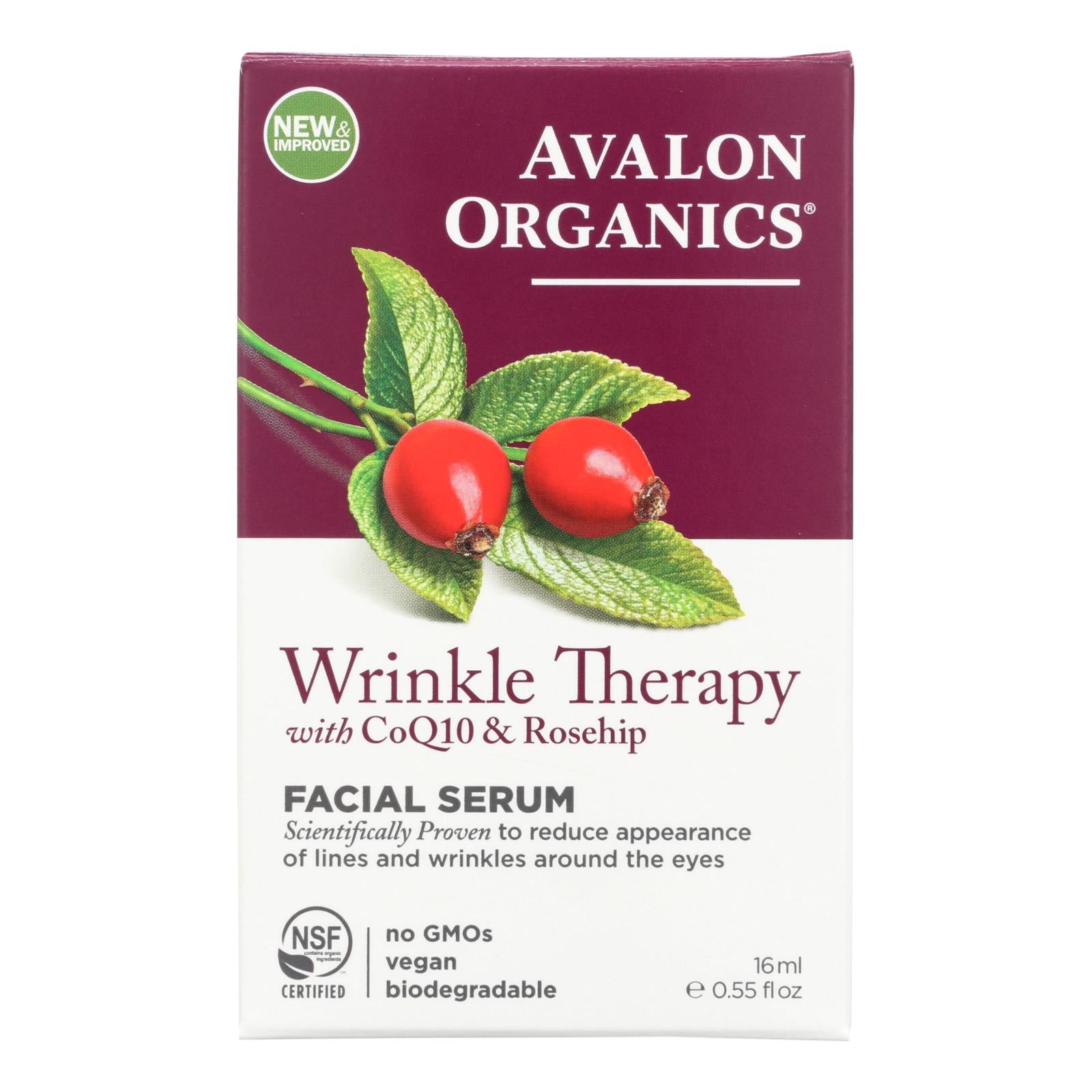 Avalon, Avalon Organics CoQ10 Repair Wrinkle Defense Serum - 0.55 fl oz