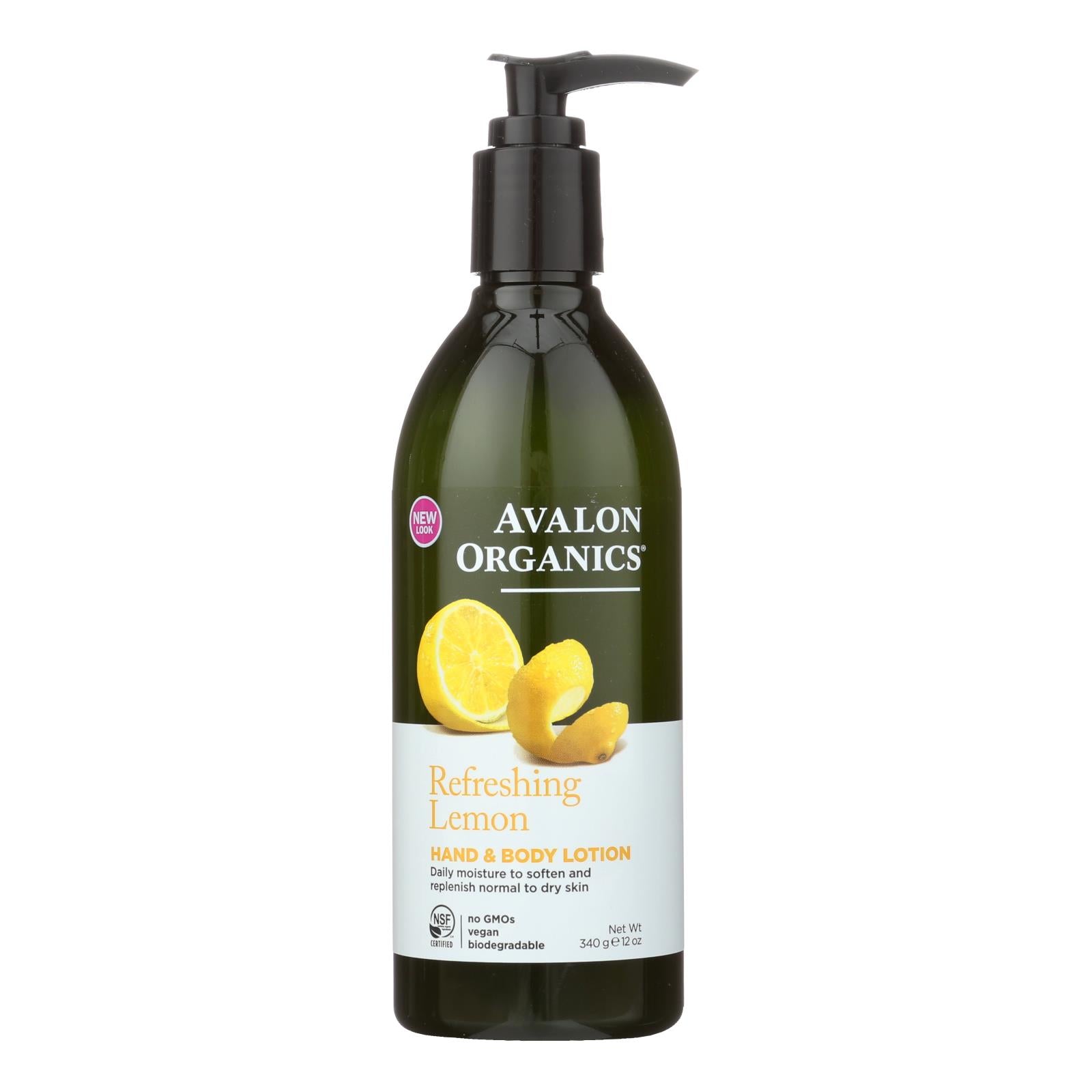 Avalon, Avalon Organics Hand and Body Lotion Lemon - 12 fl oz