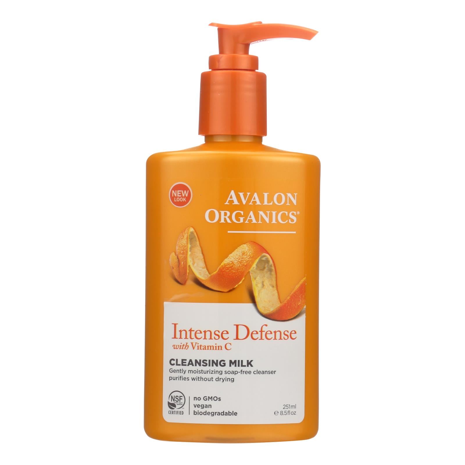 Avalon, Avalon Organics Hydrating Cleansing Milk Vitamin C - 8.5 fl oz