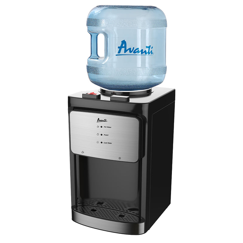 AVANTI PRODUCTS, Avanti 3 or 5 gal. Black/Silver Table Top Water Dispenser Stainless Steel