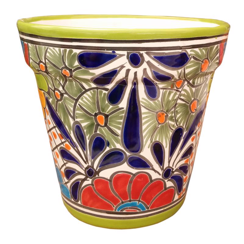 AVERA HOME GOODS LLC, Avera Products Talavera 5.5 in. H x 5 in. W x 5 in. D Ceramic Talavera Planter Set Assorted (Pack of 4)