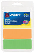 Avery, Avery 06722 1 X 3 Color Coding Labels Assorted Neon Colors (Pack of 6)