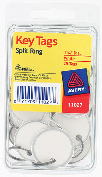 Avery, Avery 11027 Split Ring Key Tags (Pack of 6)