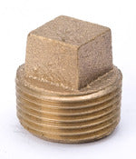 B And K Industries, B And K Industries 458-094Nl 3/4 Red Brass Square Head Pipe Plug