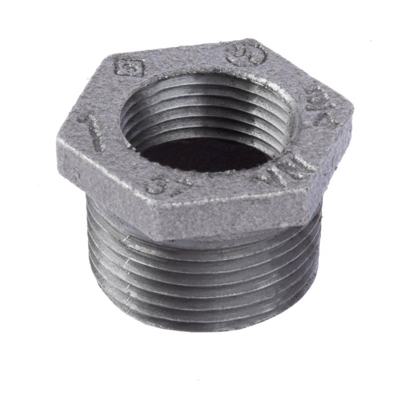 ACE TRADING - STZ INDUSTRIES 1, B & K 1 in. MPT  x 3/4 in. Dia. FPT Black Malleable Iron Hex Bushing