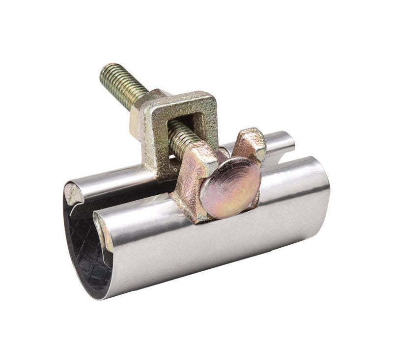 BK Products, B & K Galvanized 430 Stainless Steel Pipe Repair Clamp 3/4 Dia. in. 150 PSI (Pack of 6)