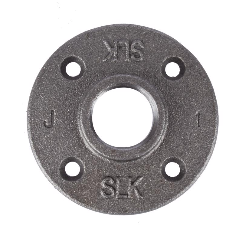 BK Products, B & K Products Black Malleable Iron Floor Flange 1 in. FPT for Gas/Oil/Air Applications (Pack of 5)