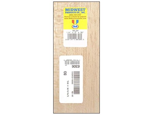 Midwest Products Co., BALSA WOOD 1/4" x 3"x 36"