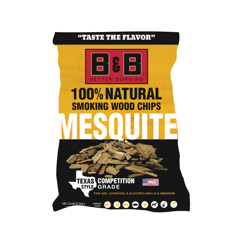 DURAFLAME INC, B&B Charcoal All Natural Mesquite Wood Smoking Chips 180 cu in