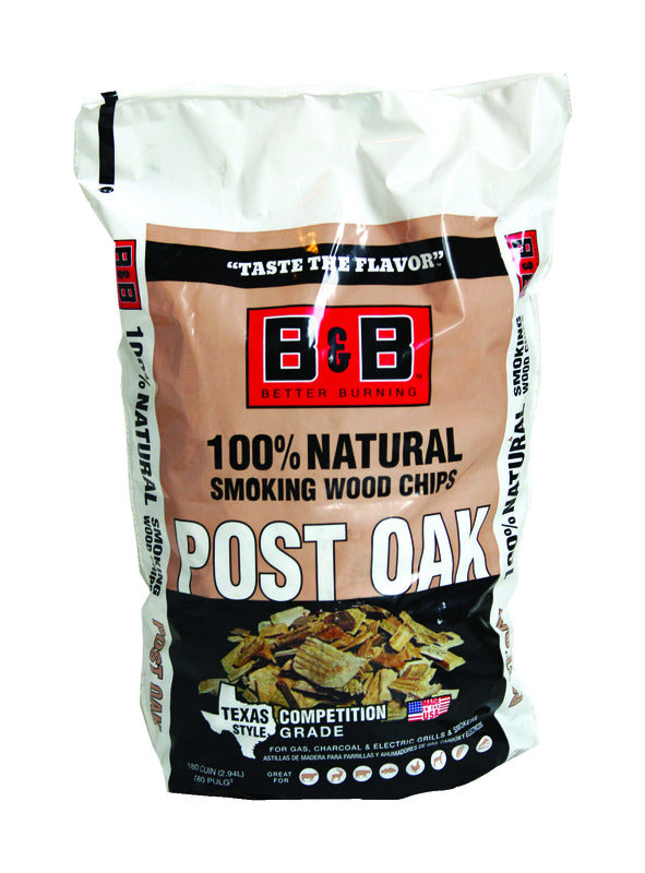 DURAFLAME INC, B&B Charcoal All Natural Oak Wood Smoking Chips 180 cu in