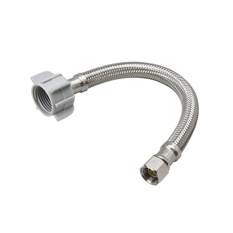 MUELLER STREAMLINE COMPANY, BK Products 1/2 in. Compression Sizes X 7/8 in. D Ballcock 9 in. Braided Stainless Steel Toilet Supp