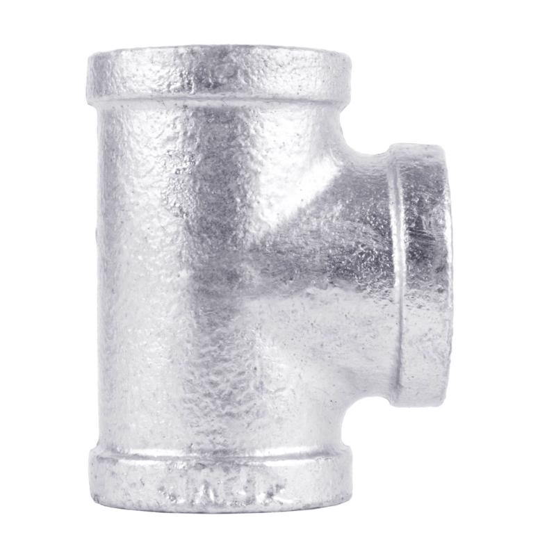 BK Products, BK Products 1/2 in. FPT x 1/2 in. Dia. FPT Galvanized Malleable Iron Tee (Pack of 5)