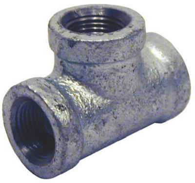 BK Products, BK Products 1/2 in. FPT x 1/2 in. Dia. FPT Galvanized Malleable Iron Tee (Pack of 5)